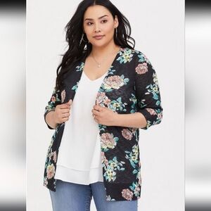 Torrid Floral Kimono Cardigan